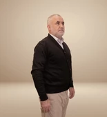 KEHİLA Erkek Siyah Baba Hırkası Önden Zarif Düğmeli Klasik Çift Cepli Rahat Kesim Ince Yün Triko - 4