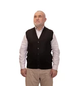 KEHİLA Erkek Siyah Baba Yeleği Önden Zarif Düğmeli Klasik Çift Cepli Rahat Kesim Ince Yün Triko - 3