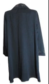 MUSTAFA KOÇAK TEKSTİL Kadın Lacivert Yün Kaşmir Yarım Astarsız Kaban - 3