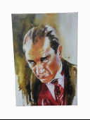 KEHİLA Mustafa Kemal ATATÜRK Yağlı Boya Dokulu Kanvas Tablo 50cm X 70cm - 2