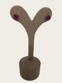 Gümüş Küpe - Pembe Renk - Tek Ebat - 1