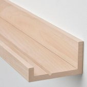 Duvar Rafı Huş Görünümlü Natürel Renk MeridyenDukkan 55 cm Çerçeve-Dekorasyon Rafı - 2