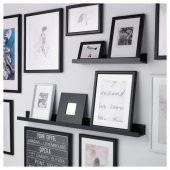 Duvar Rafı Modern Siyah Renk MDF MeridyenDukkan 55 cm Çerçeve-Dekorasyon Rafı - 3
