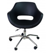 Ofis Koltuğu Döküm Süngerli Siyah Suni Deri Örümcek Yıldız Ayaklı thumbnail 2