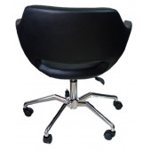 Ofis Koltuğu Döküm Süngerli Siyah Suni Deri Örümcek Yıldız Ayaklı thumbnail 3