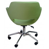 Ofis Koltuğu Döküm Süngerli Yeşil Renk Suni Deri Örümcek Yıldız Ayaklı - 3