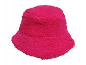 Salarticaret Kadın Peluş Bucket Kova Şapka Standart- Fuşya - 1