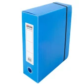 Üçgen Proje Kutusu Plastik Lastikli Geniş Arşiv Proje Kutusu 24x32x9 Cm Mavi (50 Li Paket) - 1