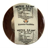 Öznur 2,5 Mm Nya Kablo - 100 Metre Kahverengi thumbnail 2