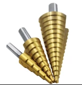 Paslanmaz 3 lü Kademeli Matkap Ucu Sac Delme Seti 3 Parça Kademeli Uç - 3