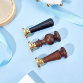 Ahşap Mum Mühürü Sapı Siyah Ağaç G11 Özel Tasarım M8 Dişli thumbnail 1