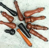 Ahşap Mum Mühürü Sapı Siyah Ağaç G11 Özel Tasarım M8 Dişli thumbnail 3