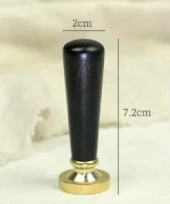 Ahşap Mum Mühürü Sapı Siyah Ağaç G11 Özel Tasarım M8 Dişli thumbnail 6