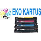 Eko Kartuş Hp Color Laserjet CP1215 CB540 4 Renk Muadil Toner thumbnail 3