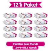 Paddlers Islak Mendil 12x96 lı Koli (1152 Yaprak) thumbnail 1