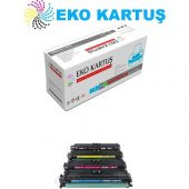 Eko Kartuş Hp Color Laserjet CP5225XH (CE740-CE741-CE742-CE743) Set Muadil Toner thumbnail 1