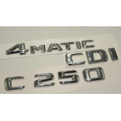 Benz C 250 4Matic CDI Bagaj Krom Metal 3M 3D Yazı Logo thumbnail 3