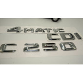 Benz C 250 4Matic CDI Bagaj Krom Metal 3M 3D Yazı Logo thumbnail 4