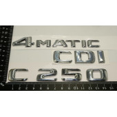 Benz C 250 4Matic CDI Bagaj Krom Metal 3M 3D Yazı Logo thumbnail 5