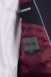 Sarar Interview Koyu Lacivert Slim Fit Takım Elbise - 7