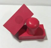 Mühür Kauçuk Alaşım Kırmızı Kaşe Dikdörtgen 20x30mm thumbnail 2