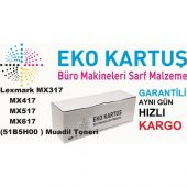 Eko Kartuş Lexmark MX317-MX417-MX517-MX617 (51B5H00) 2600 Sayfa Siyah Muadil Toner thumbnail 3
