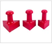 Mühür Kauçuk Alaşım Kırmızı Kaşe Üçgen 45x45mm thumbnail 3