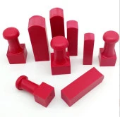 Mühür Kauçuk Alaşım Kırmızı Kaşe Kare 25x25mm thumbnail 2