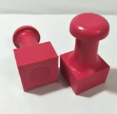Mühür Kauçuk Alaşım Kırmızı Kaşe Kare 25x25mm thumbnail 4