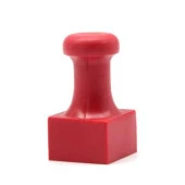 Mühür Kauçuk Alaşım Kırmızı Kaşe Kare 25x25mm thumbnail 5