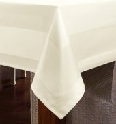 Hit Dükkan Atlas Kenarlı 80 x 80 cm Saten Bantlı Gastronomi Masa Örtüsü Şampanya Çift Kat Pamuklu - 2