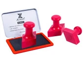 Mühür Özel Alaşım Kauçuk Kaşe Kırmızı Renk Diamond 35x60mm thumbnail 1