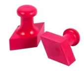 Mühür Özel Alaşım Kauçuk Kaşe Kırmızı Renk Diamond 35x60mm thumbnail 4