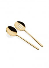 THE MİA SALATA SERVİS SETİ GOLD 2 PARÇA - 1