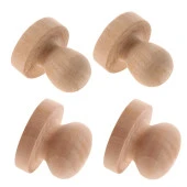 Ahşap Yuvarlak Mühür 50mm Çap Tutamaçlı Blok Ağaç thumbnail 3