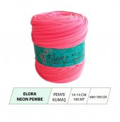 Elora Neon Pembe Penye Kumaş Örgü İpi - 1