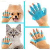 Evcil Hayvan Kedi Köpek Plastik Yıkama Eldiveni Tüy Alıcı Tüy Toparlayıcı Eldiven - 2