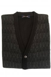 Galeria Çelik Örme Yün Akrilik Düğmeli Cep Detaylı Hırka - 1