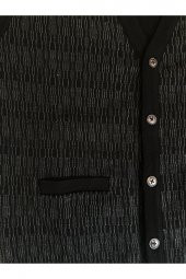 Galeria Çelik Örme Yün Akrilik Düğmeli Cep Detaylı Hırka - 2