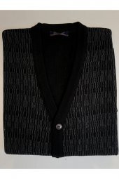 Galeria Çelik Örme Yün Akrilik Düğmeli Cep Detaylı Hırka - 3