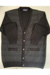 Galeria Çelik Örme Yün Akrilik Düğmeli Cep Detaylı Hırka - 5