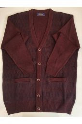 Galeria Çelik Örme Yün Akrilik Düğmeli Cep Detaylı Hırka - 7