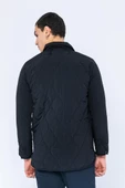 Erkek Regular Fit Düğmeli Çok Cepli Kapitoneli Kışlık Mont - 7
