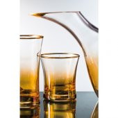 Kcd Soprano Sarı Kesme El Dekor Yaldızlı 6 Adet Desenli Su Bardağı Takımı thumbnail 2