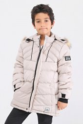 Benittokids Natural Kürklü Erkek Çocuk Kaban Bej 51237T - 8