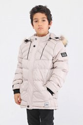 Benittokids Natural Kürklü Erkek Çocuk Kaban Bej 51237T - 10