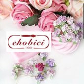 Küçük Üçlü Güller Çiçek 3x3cm thumbnail 2