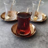 Paşabahçe 42901 Elysia Rose Gold Çay Bardak ve Kaşık Takımı- 18 Parça - 3