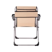 Katlanabilir Piknik ve Kamp Sandalyesi - Bardaklıklı - Rock - Bej (A-02-R14)- 140KG Taşıma - 4
