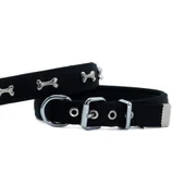 Doggie Konfor Dokuma Kemikli Boyun Tasması Siyah 2.0*35-40 cm (DSBT-2062 M) - 1
